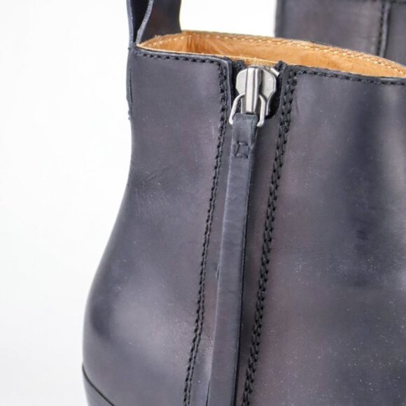 Acne Studios Pistol Black Leather Stacked Heel Boots - Picture 7 of 10